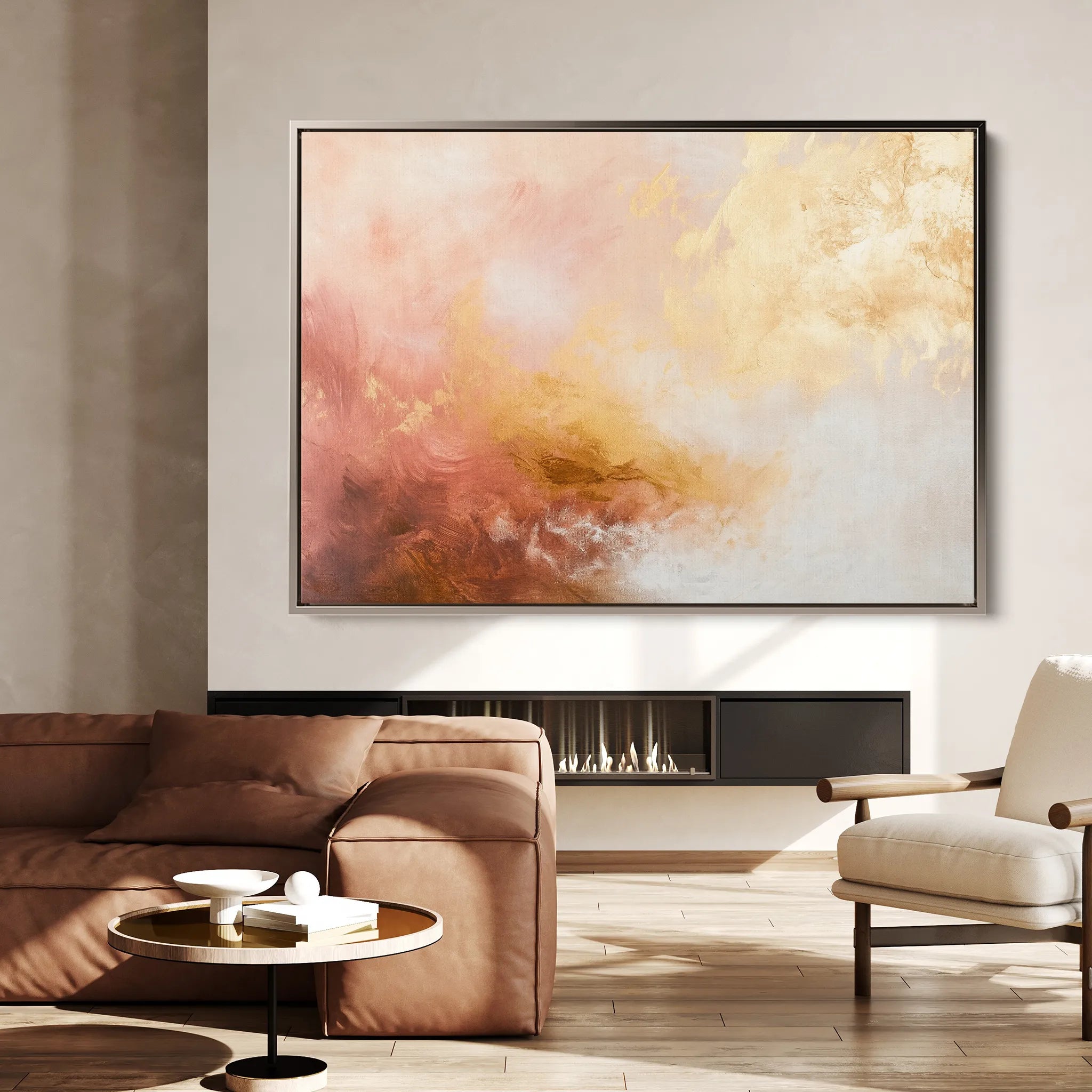 Abstract 334 Canvas Art 18" x 24" / 45 x 60 cm / Black