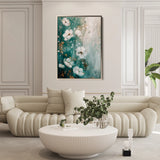 Floral 334 Canvas Art 18" x 24" / 45 x 60 cm / Black