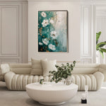 Floral 334 Canvas Art 60 x 40 cm / Black