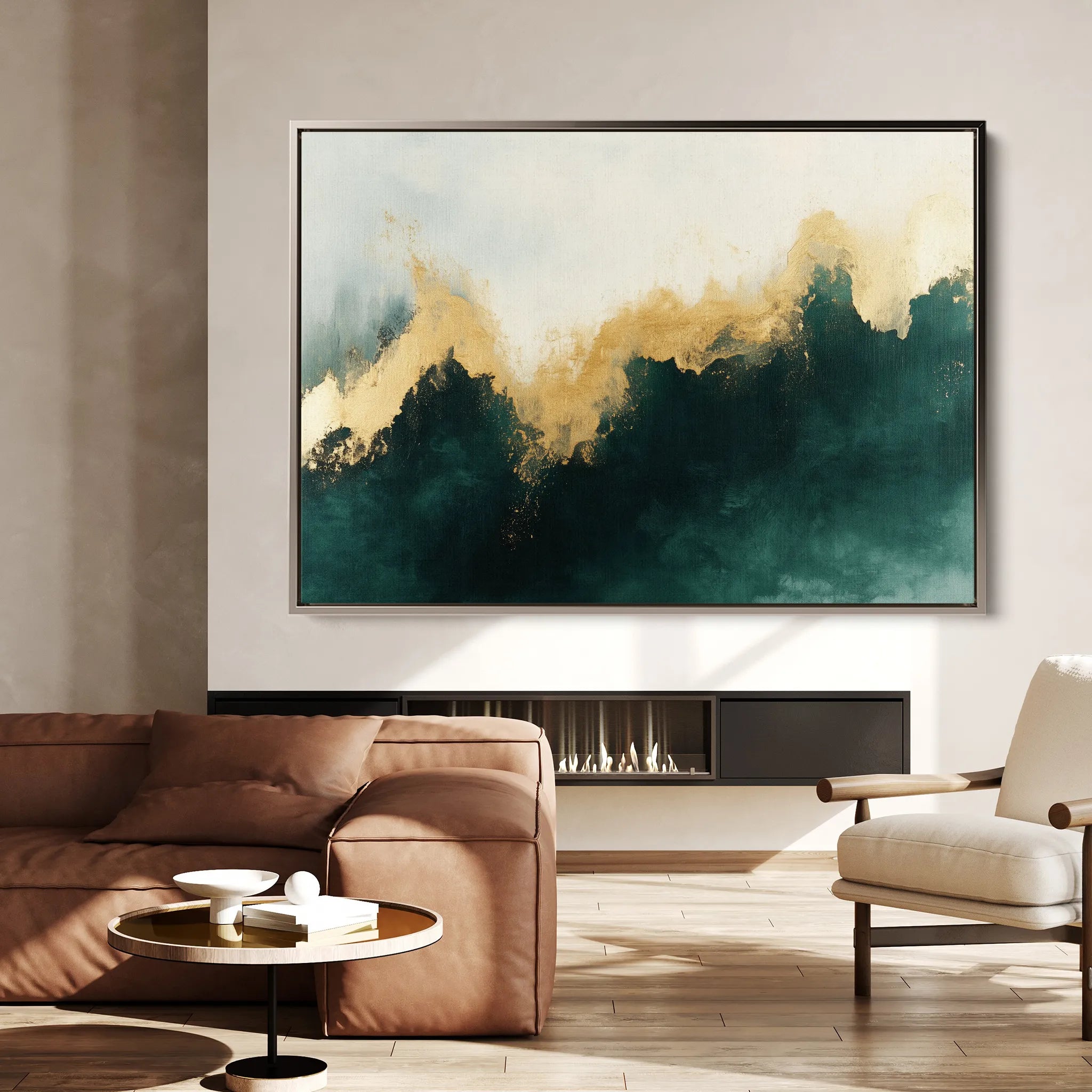 Abstract 335 Canvas Art 18" x 24" / 45 x 60 cm / Black