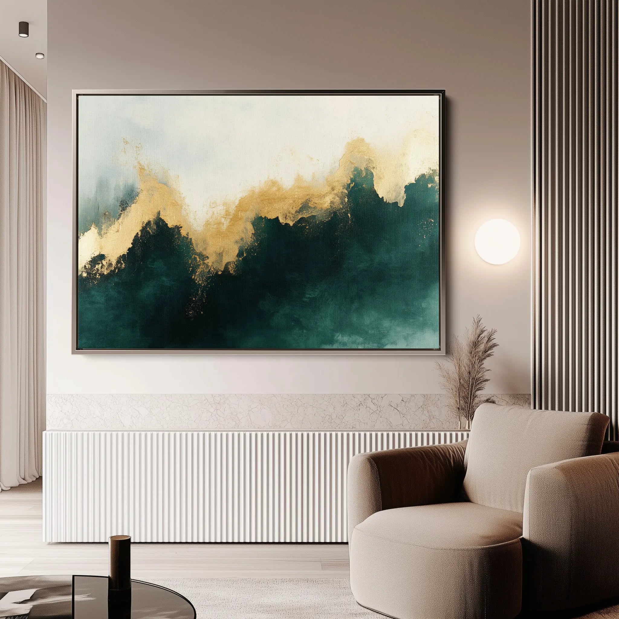 Abstract 335 Canvas Art 18" x 24" / 45 x 60 cm / Black