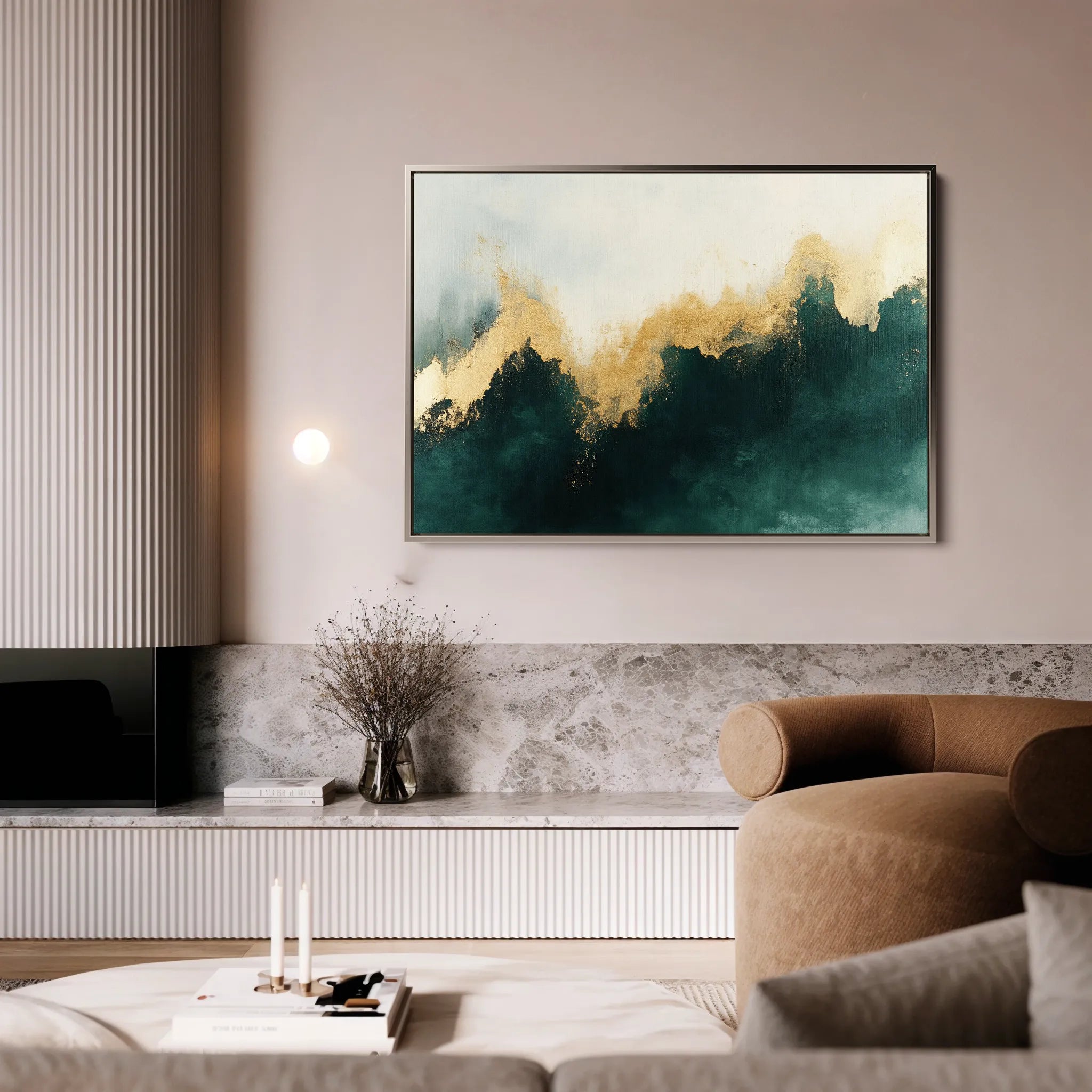 Abstract 335 Canvas Art 18" x 24" / 45 x 60 cm / Black