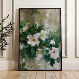 Floral 335 Canvas Art 18" x 24" / 45 x 60 cm / Black
