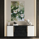 Floral 335 Canvas Art 18" x 24" / 45 x 60 cm / Black