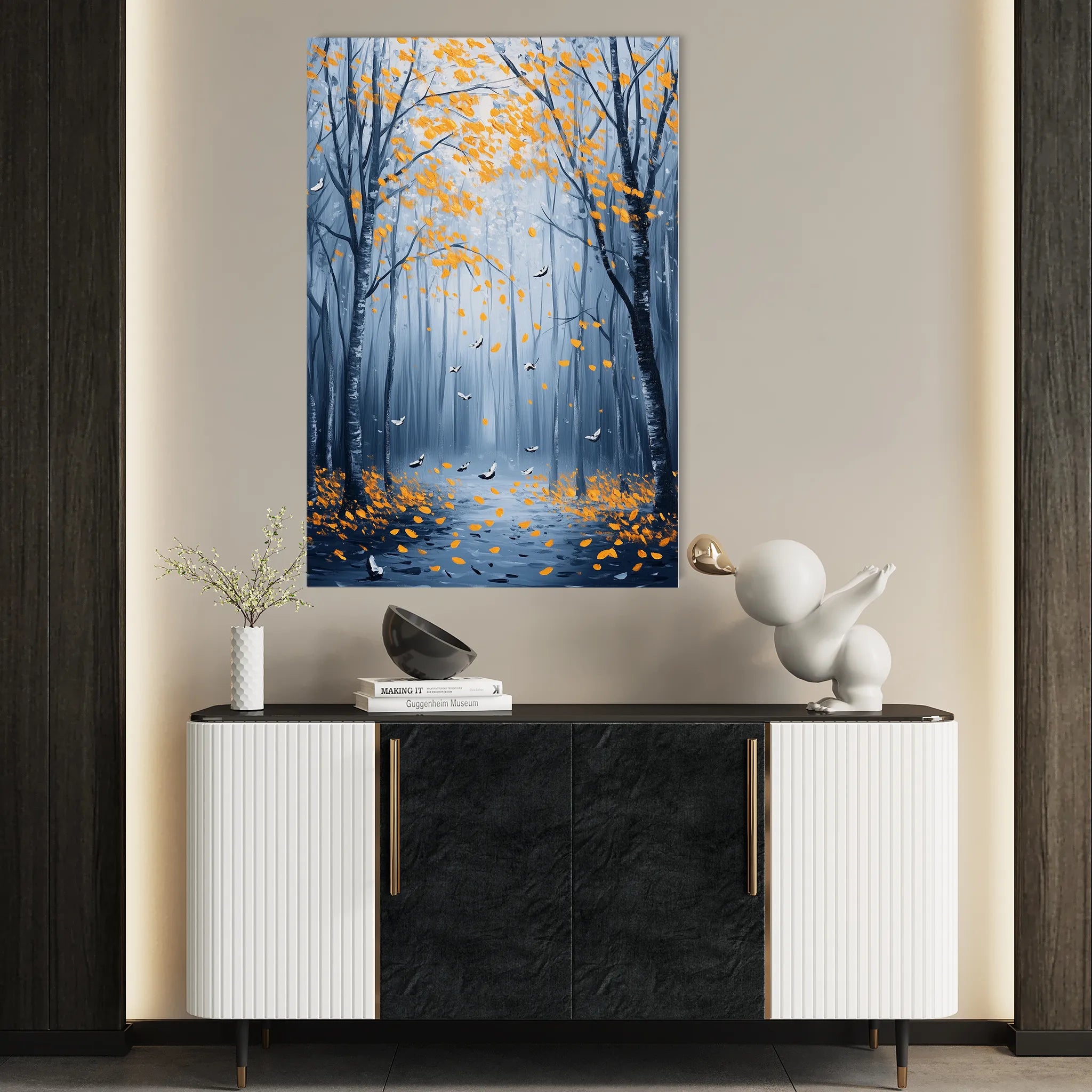 Landscape 335 Canvas Art 18" x 24" / 45 x 60 cm / Black