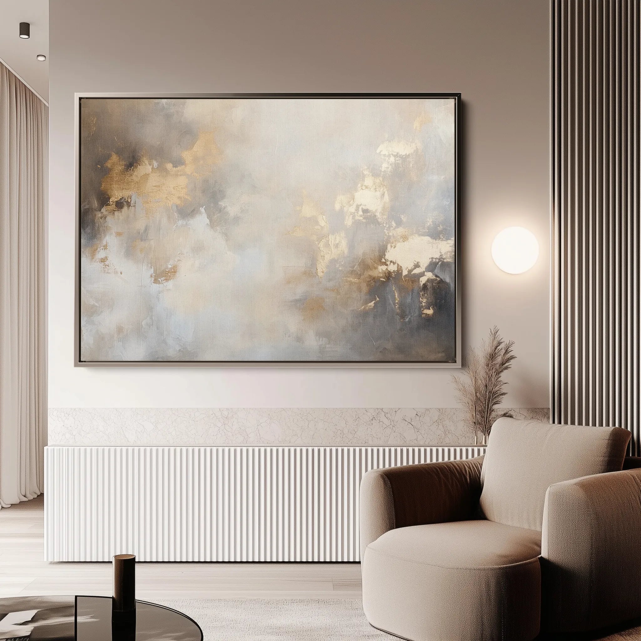Abstract 336 Canvas Art 18" x 24" / 45 x 60 cm / Black