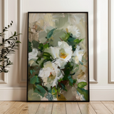 Floral 336 Canvas Art 18" x 24" / 45 x 60 cm / Black