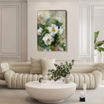 Floral 336 Canvas Art 18" x 24" / 45 x 60 cm / Black