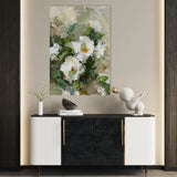 Floral 336 Canvas Art 18" x 24" / 45 x 60 cm / Black