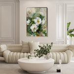 Floral 336 Canvas Art 60 x 40 cm / Black