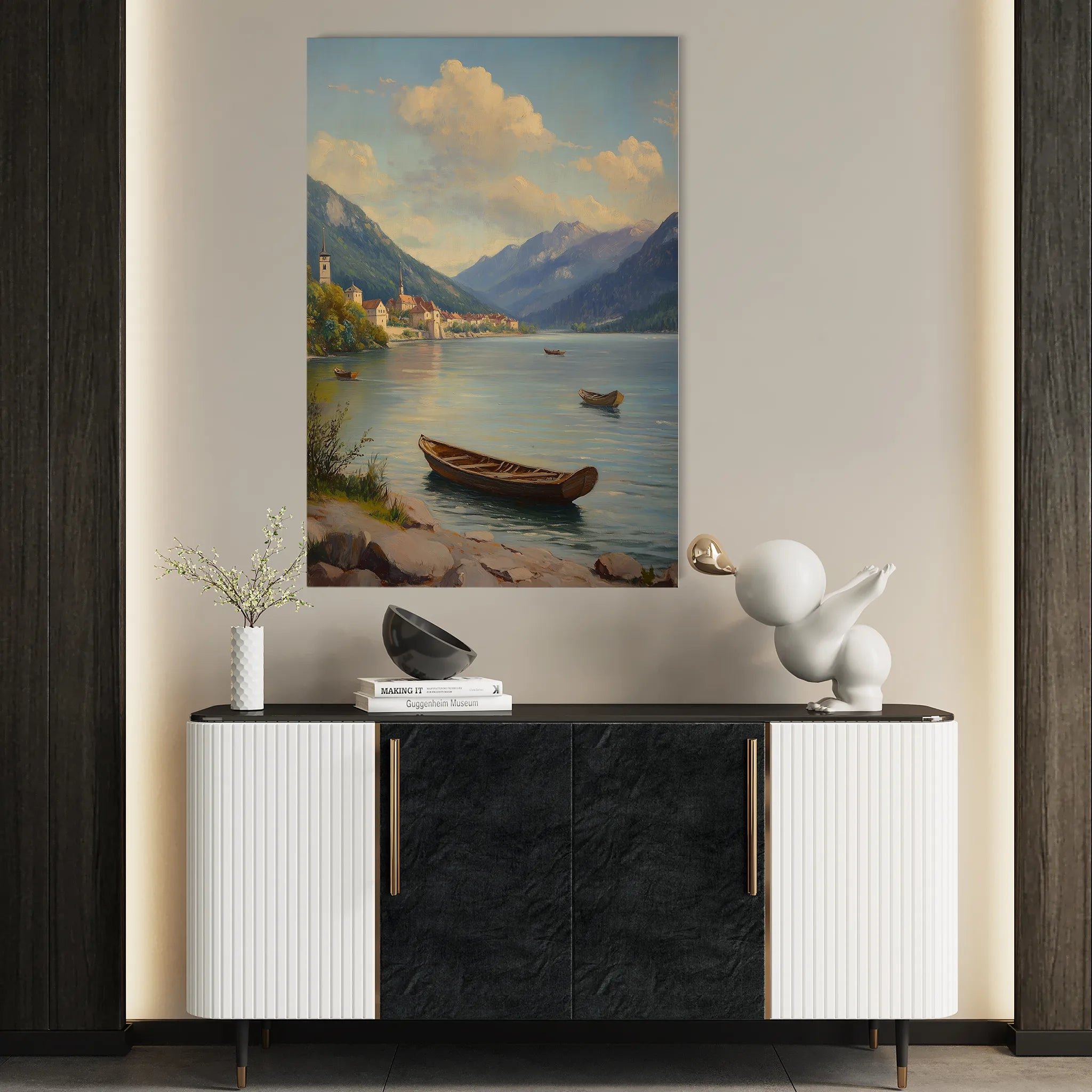 Landscape 336 Canvas Art 18" x 24" / 45 x 60 cm / Black