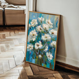 Floral 337 Canvas Art 18" x 24" / 45 x 60 cm / Black