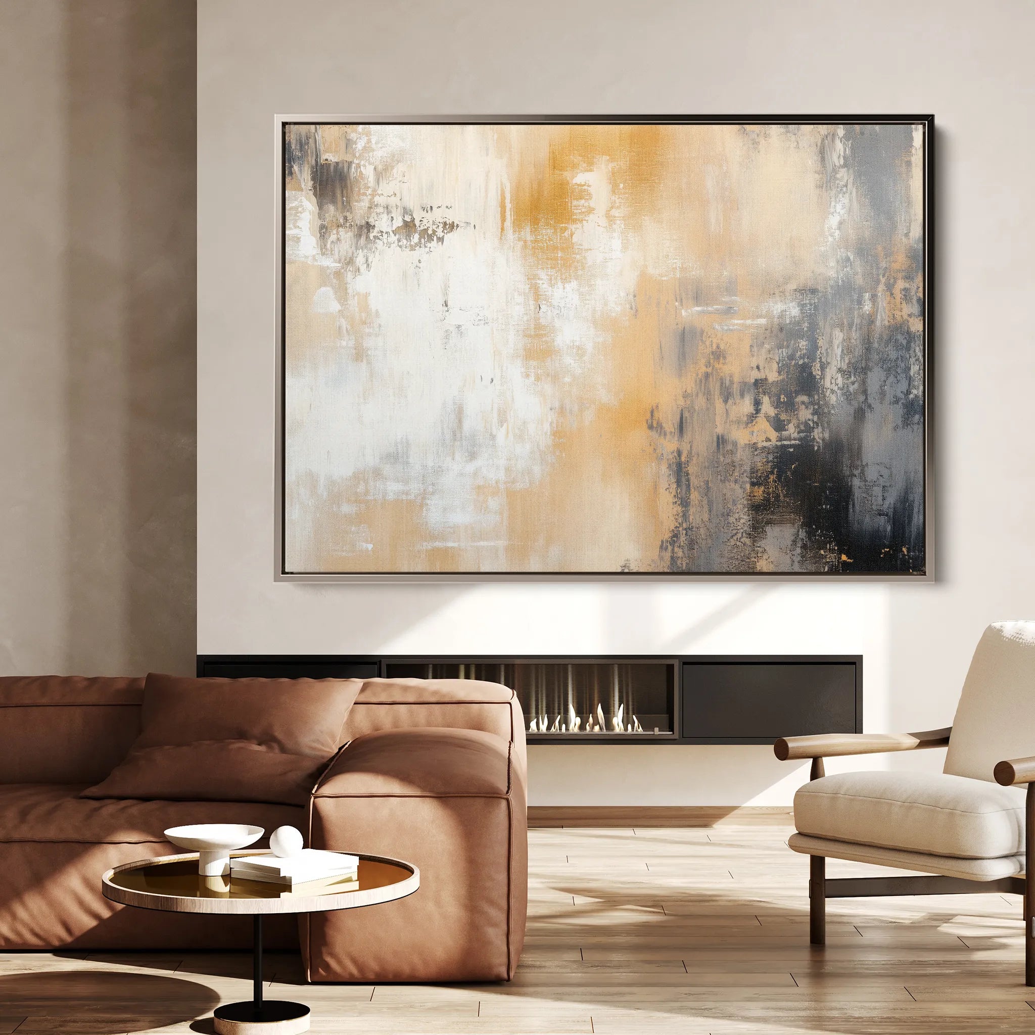 Abstract 338 Canvas Art 18" x 24" / 45 x 60 cm / Black
