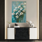Floral 338 Canvas Art 18" x 24" / 45 x 60 cm / Black