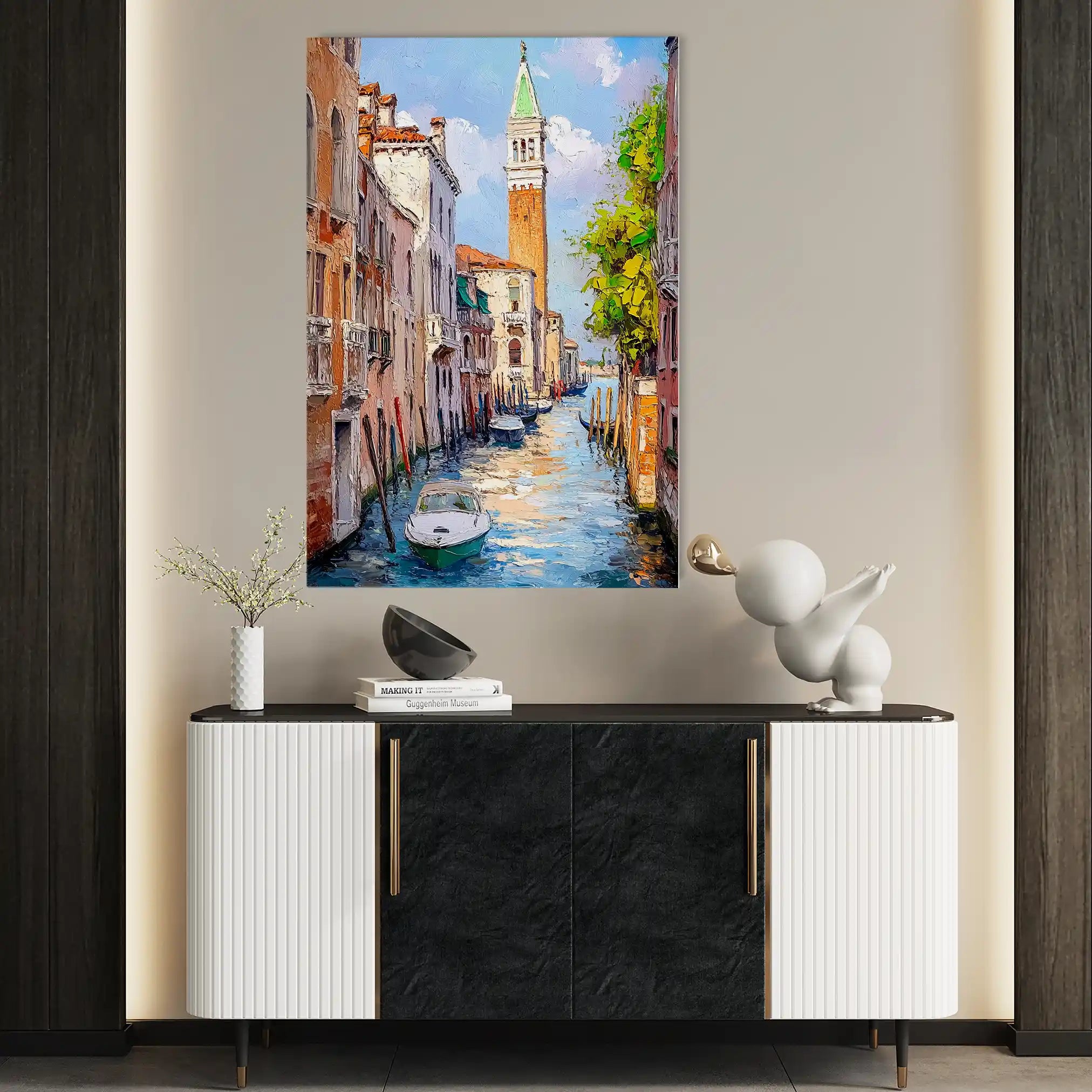 Landscape 338 Canvas Art 60 x 40 cm / Black