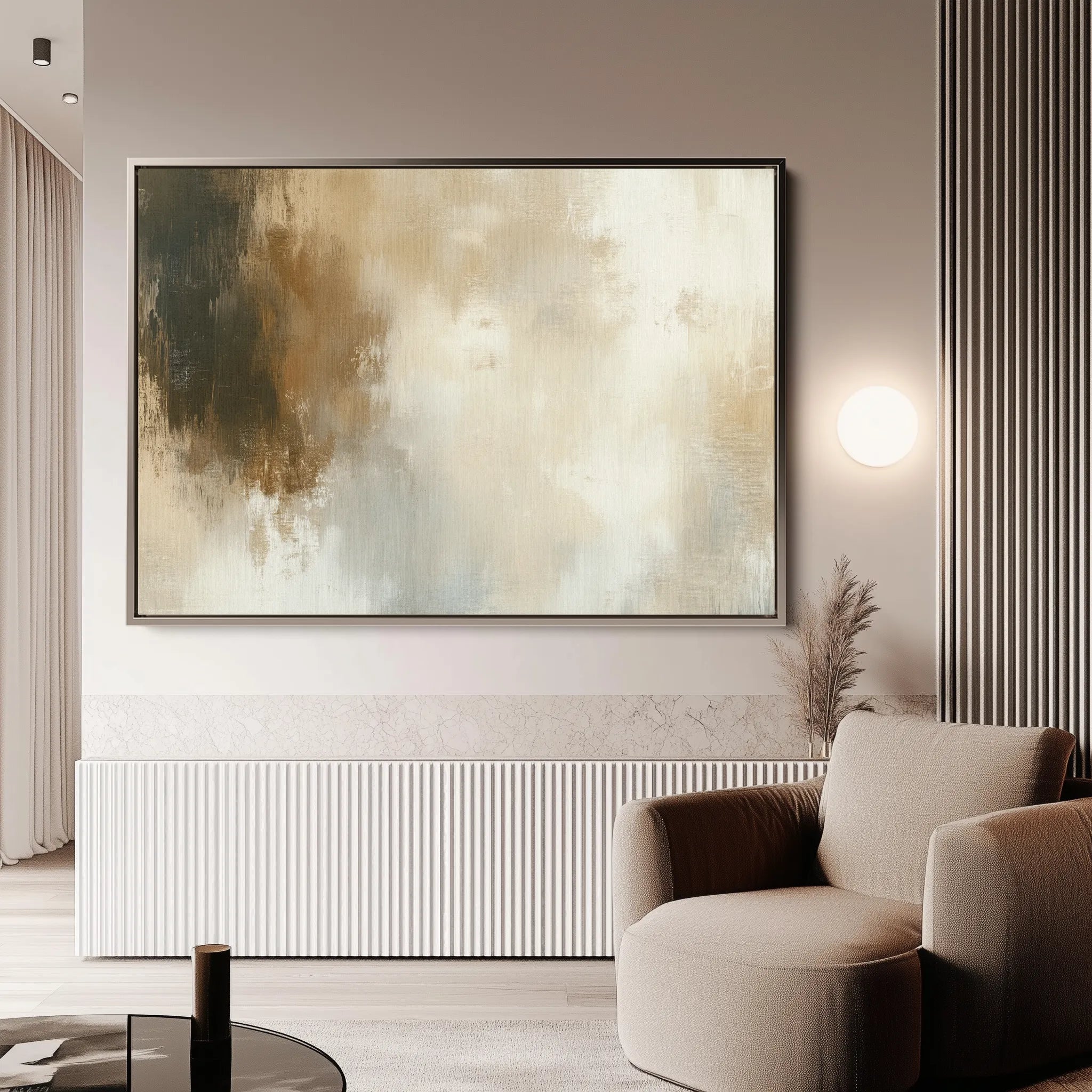 Abstract 339 Canvas Art 18" x 24" / 45 x 60 cm / Black