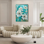 Floral 339 Canvas Art 18" x 24" / 45 x 60 cm / Black