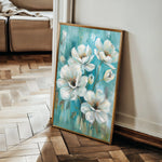 Floral 339 Canvas Art 18" x 24" / 45 x 60 cm / Black