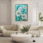 Floral 339 Canvas Art 60 x 40 cm / Black