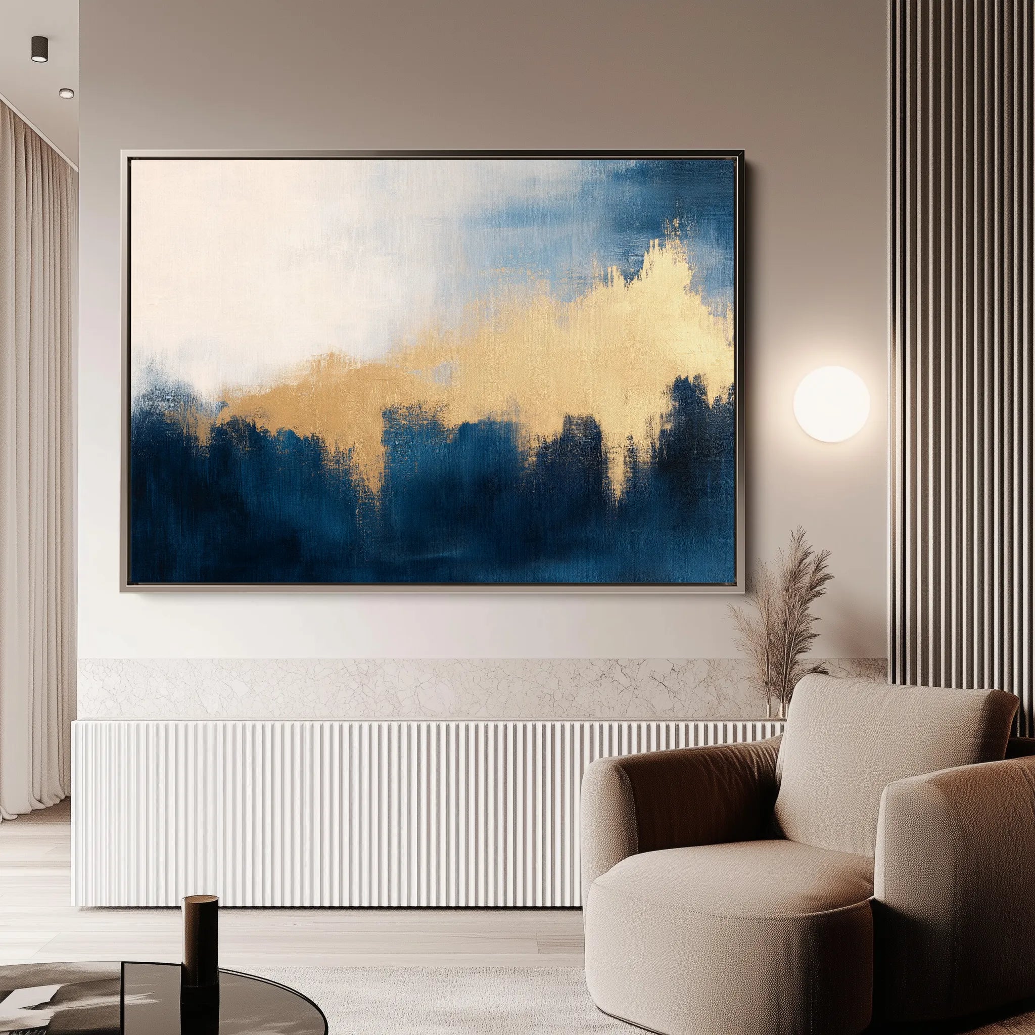 Abstract 340 Canvas Art 18" x 24" / 45 x 60 cm / Black