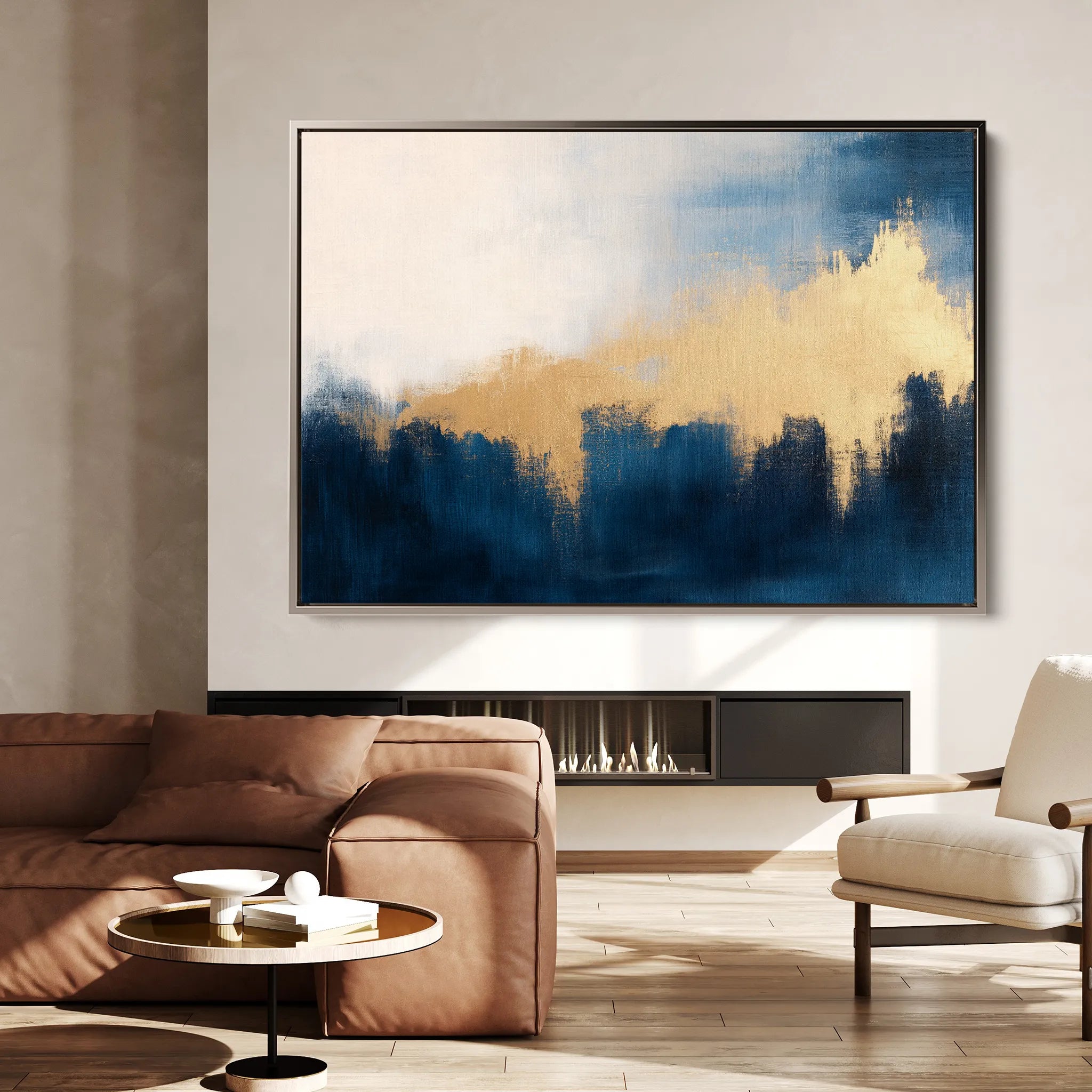 Abstract 340 Canvas Art 18" x 24" / 45 x 60 cm / Black