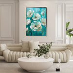 Floral 340 Canvas Art 60 x 40 cm / Black