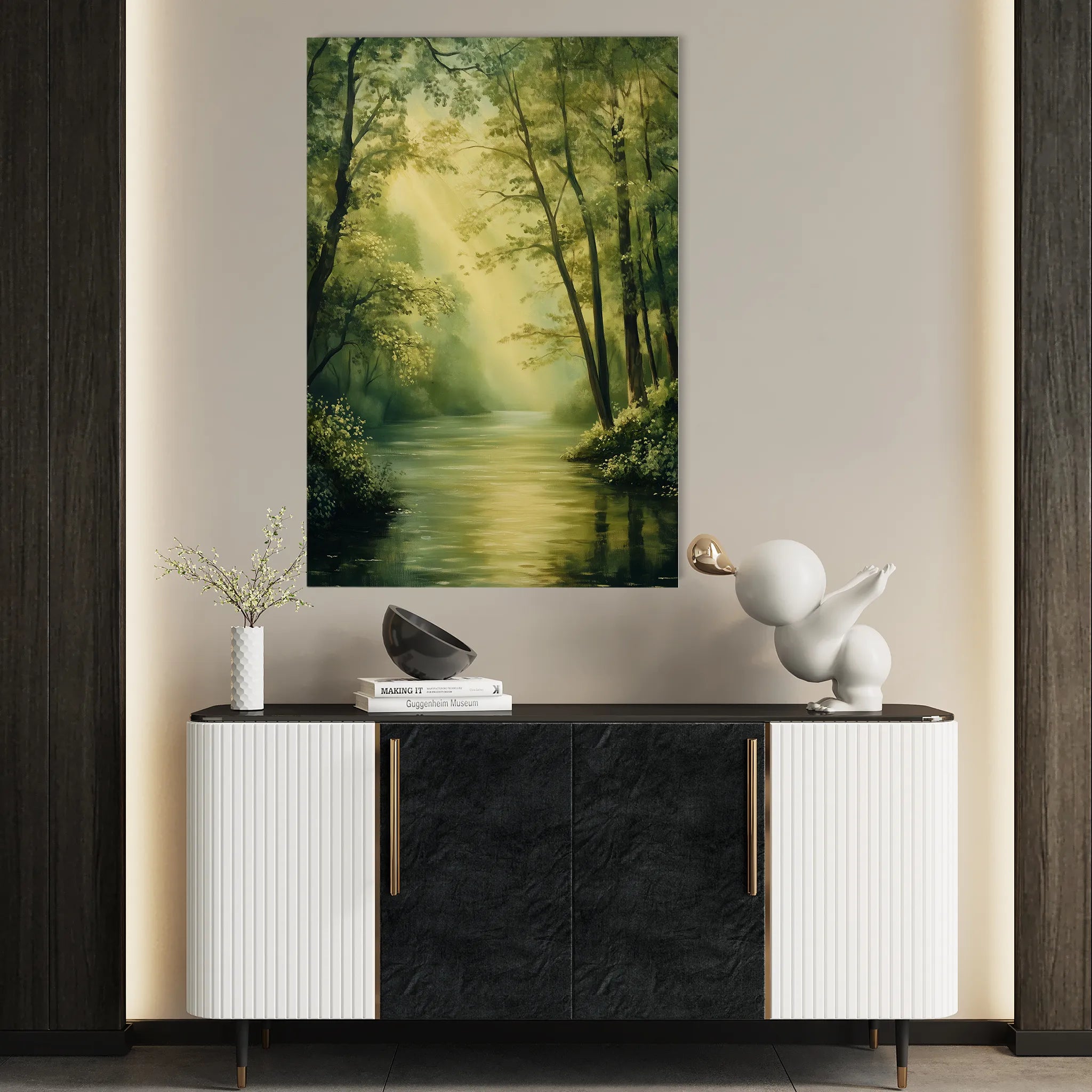 Landscape 340 Canvas Art 18" x 24" / 45 x 60 cm / Black