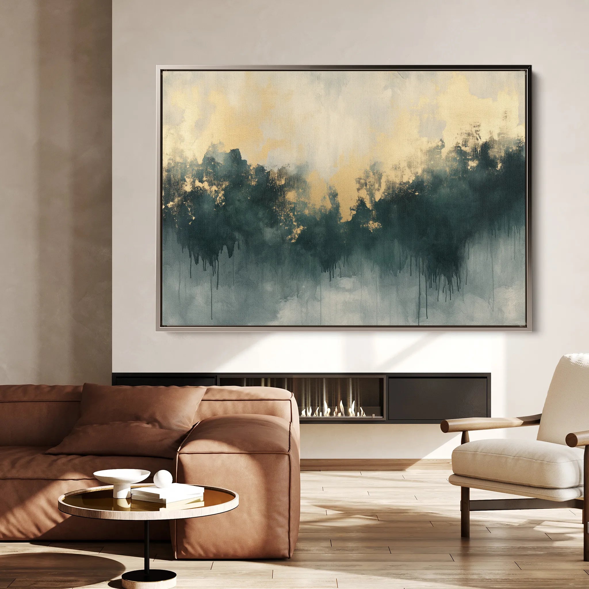 Abstract 341 Canvas Art 18" x 24" / 45 x 60 cm / Black