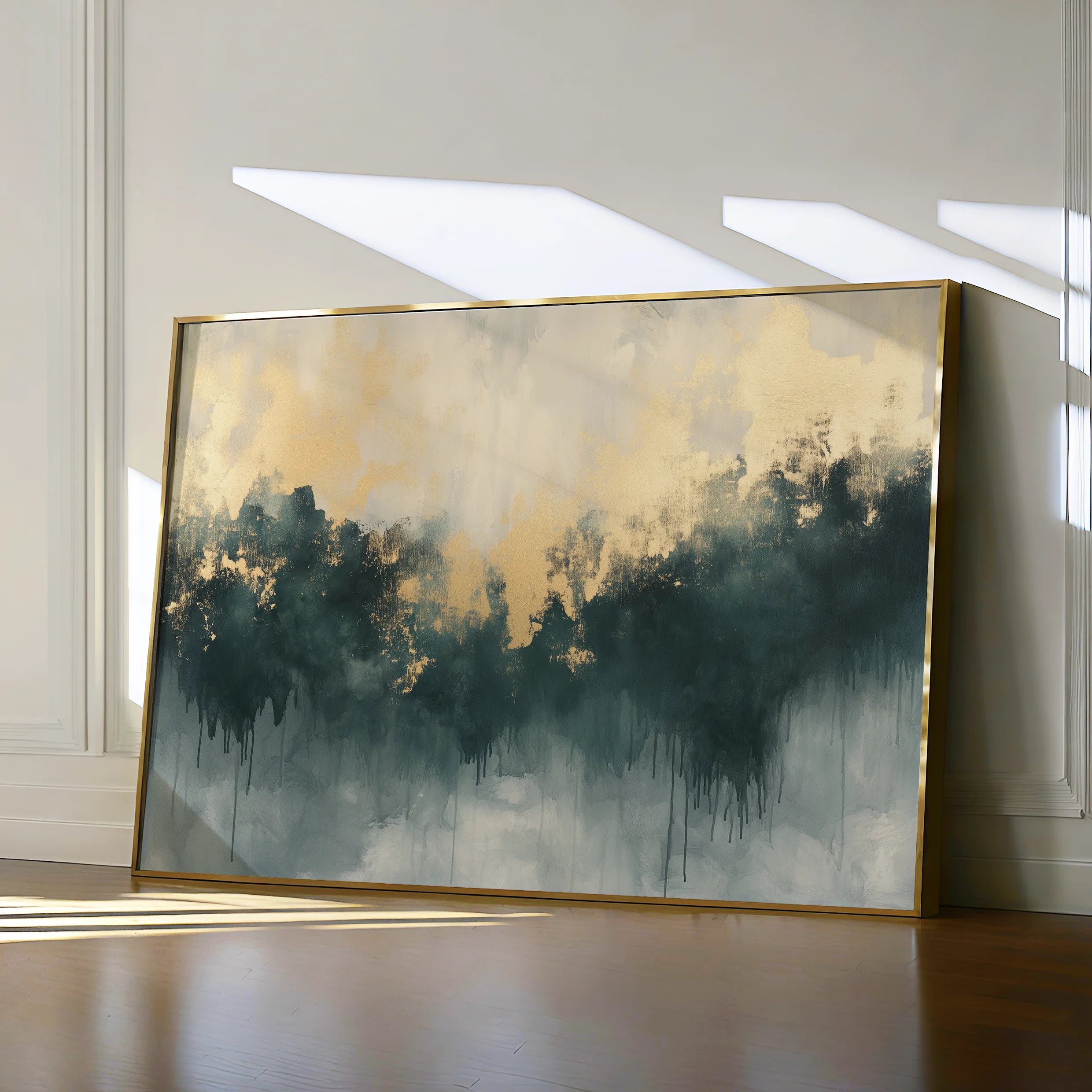 Abstract 341 Canvas Art 18" x 24" / 45 x 60 cm / Black