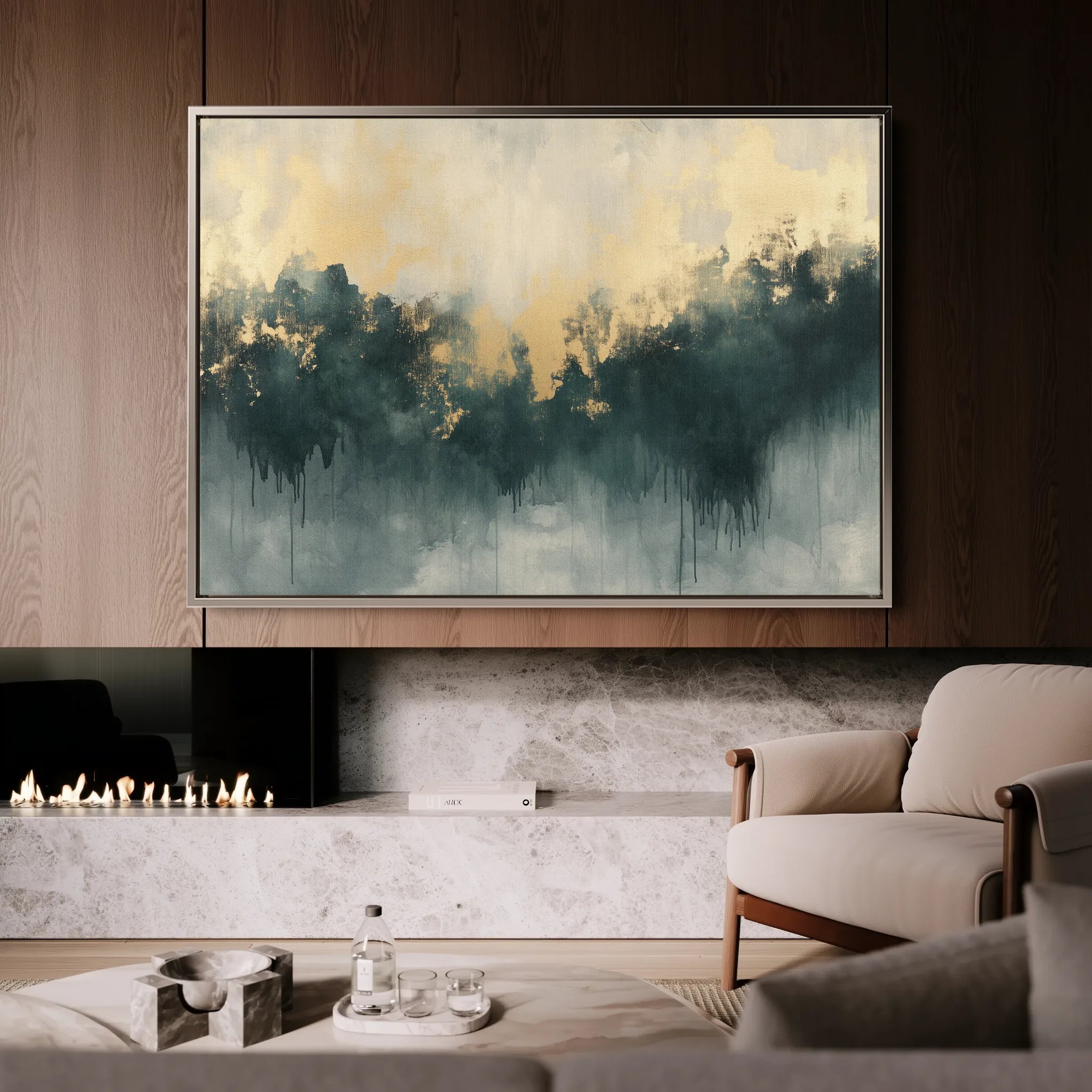 Abstract 341 Canvas Art 18" x 24" / 45 x 60 cm / Black