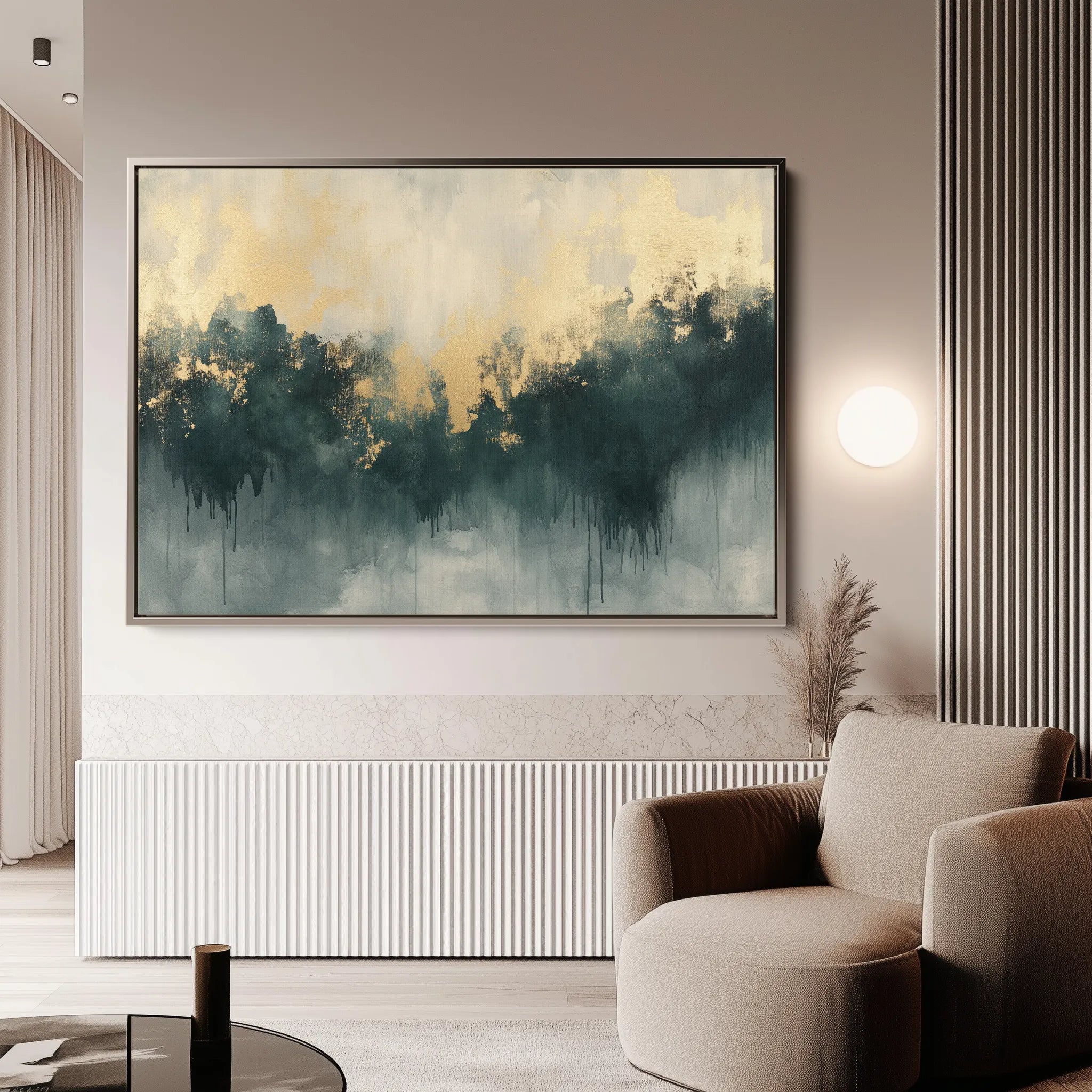 Abstract 341 Canvas Art 18" x 24" / 45 x 60 cm / Black