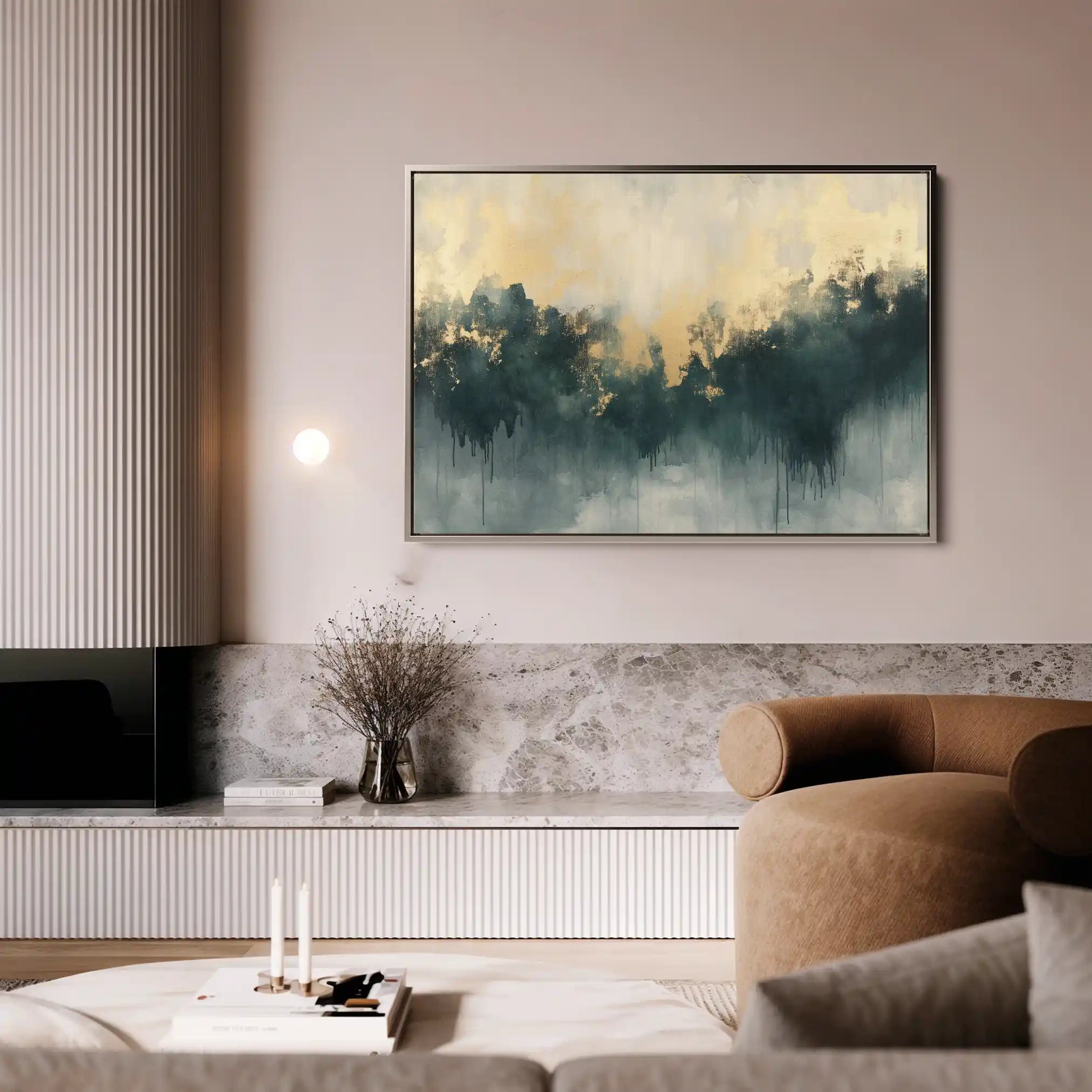Abstract 341 Canvas Art 60 x 40 cm / Black