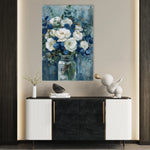 Floral 341 Canvas Art 18" x 24" / 45 x 60 cm / Black