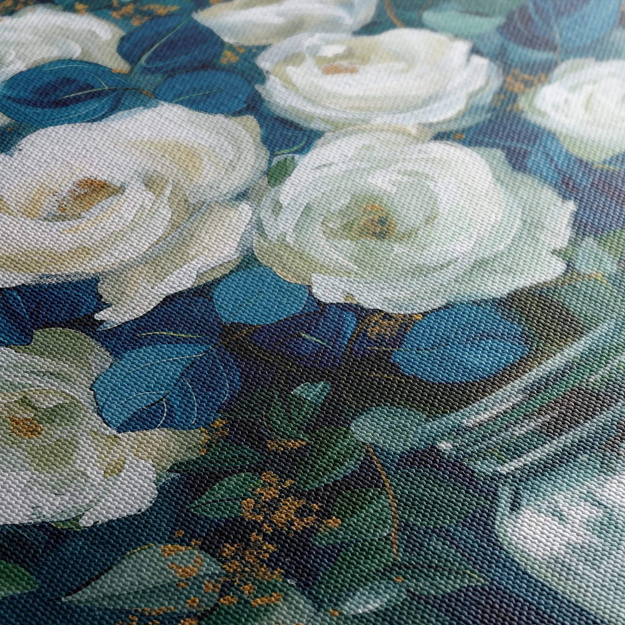 Floral 341 Canvas Art 18" x 24" / 45 x 60 cm / Black