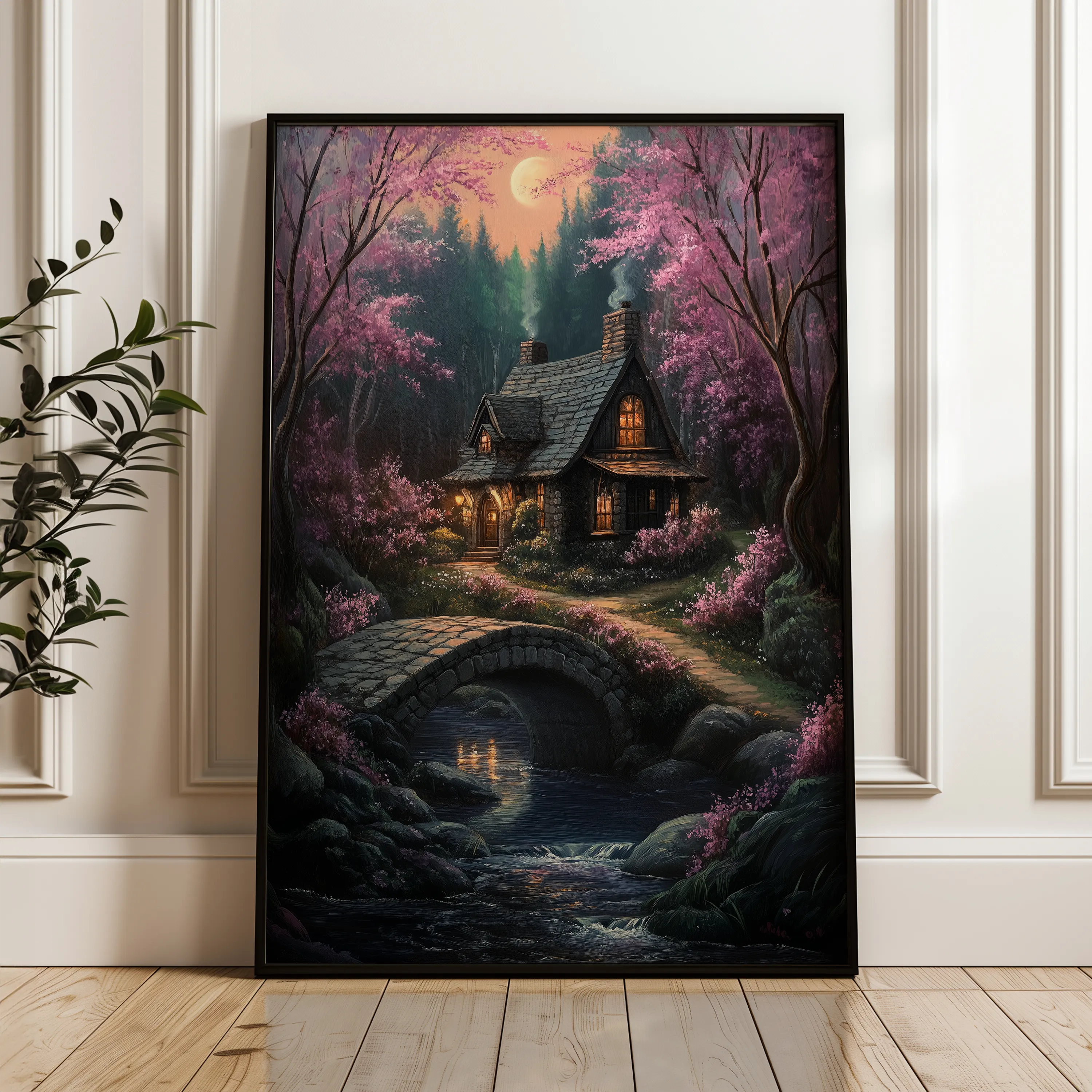 Landscape 341 Canvas Art 18" x 24" / 45 x 60 cm / Black