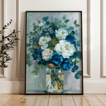 Floral 342 Canvas Art 18" x 24" / 45 x 60 cm / Black