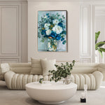 Floral 342 Canvas Art 18" x 24" / 45 x 60 cm / Black