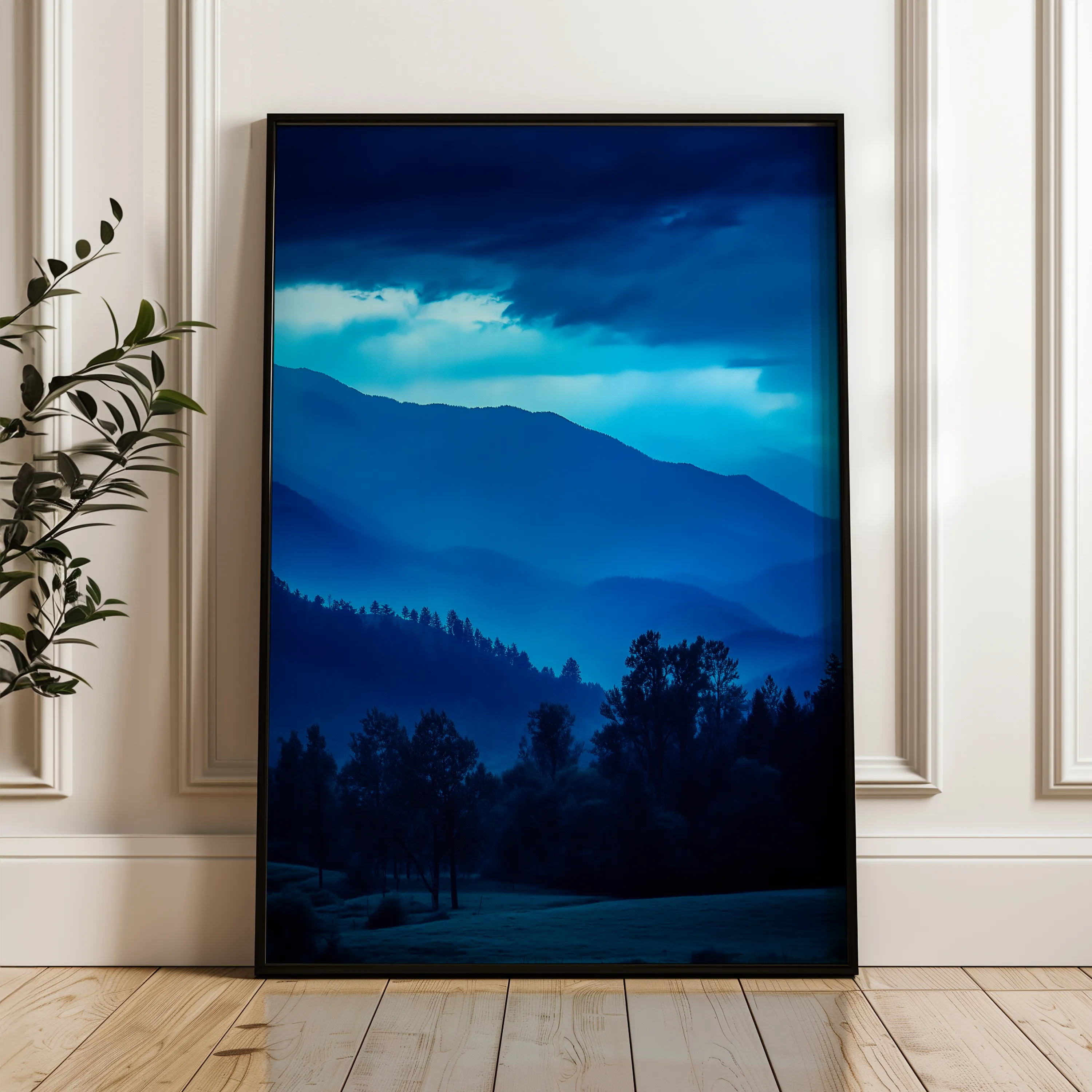 Landscape 342 Canvas Art 18" x 24" / 45 x 60 cm / Black