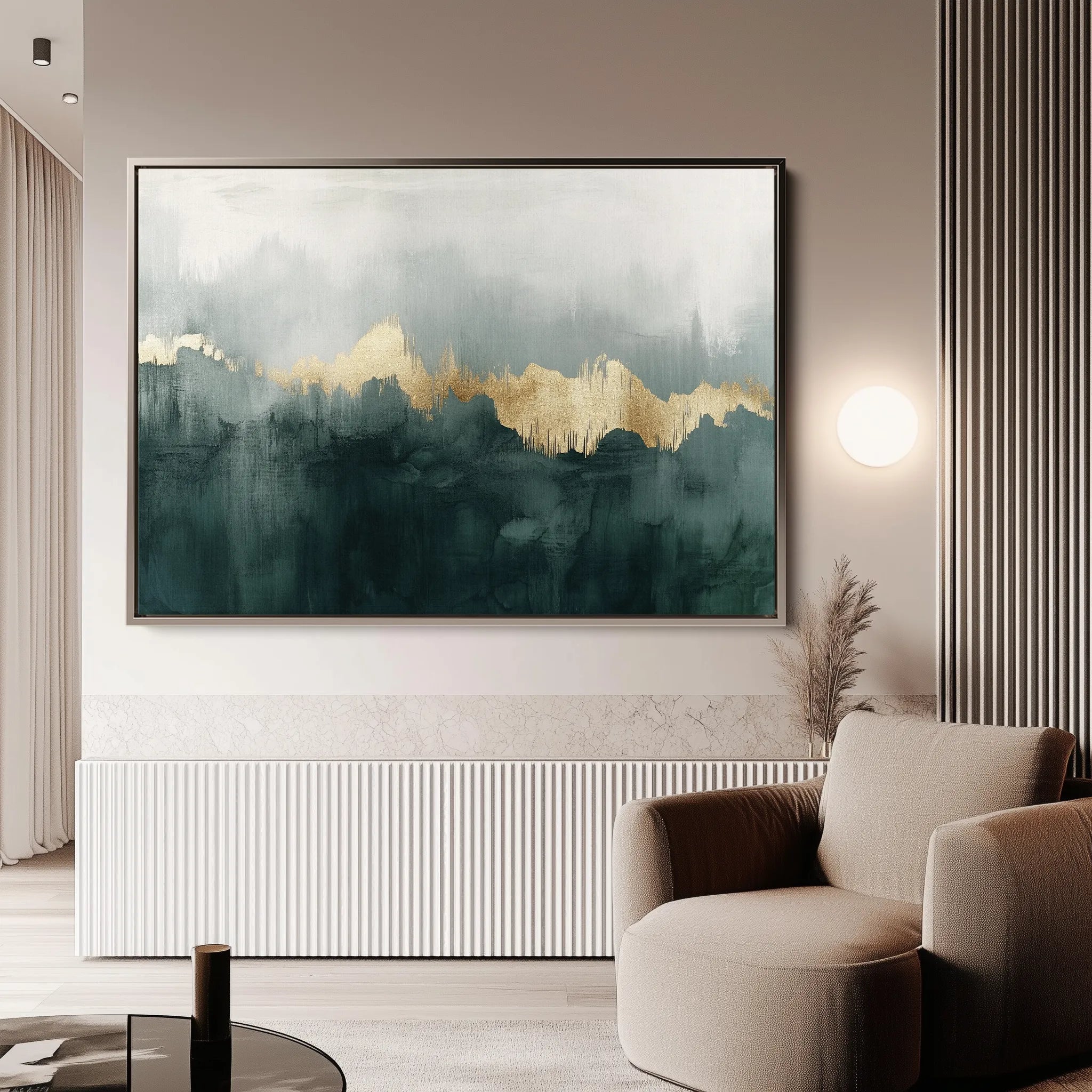 Abstract 343 Canvas Art 18" x 24" / 45 x 60 cm / Black