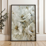 Floral 343 Canvas Art 18" x 24" / 45 x 60 cm / Black