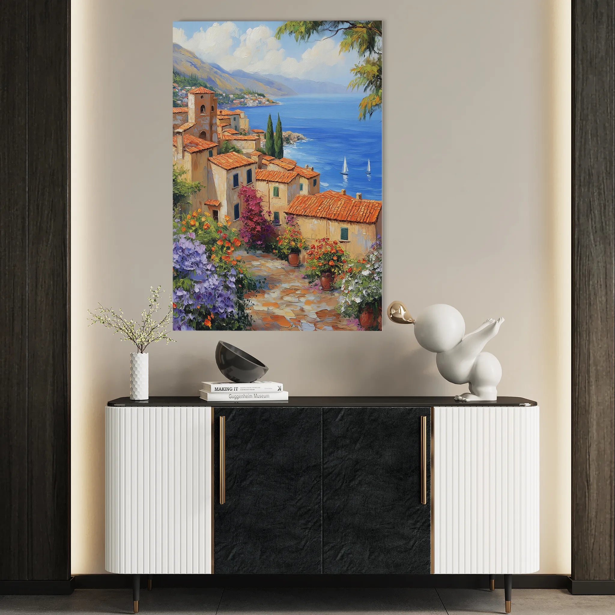 Landscape 343 Canvas Art 18" x 24" / 45 x 60 cm / Black