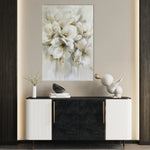 Floral 344 Canvas Art 18" x 24" / 45 x 60 cm / Black