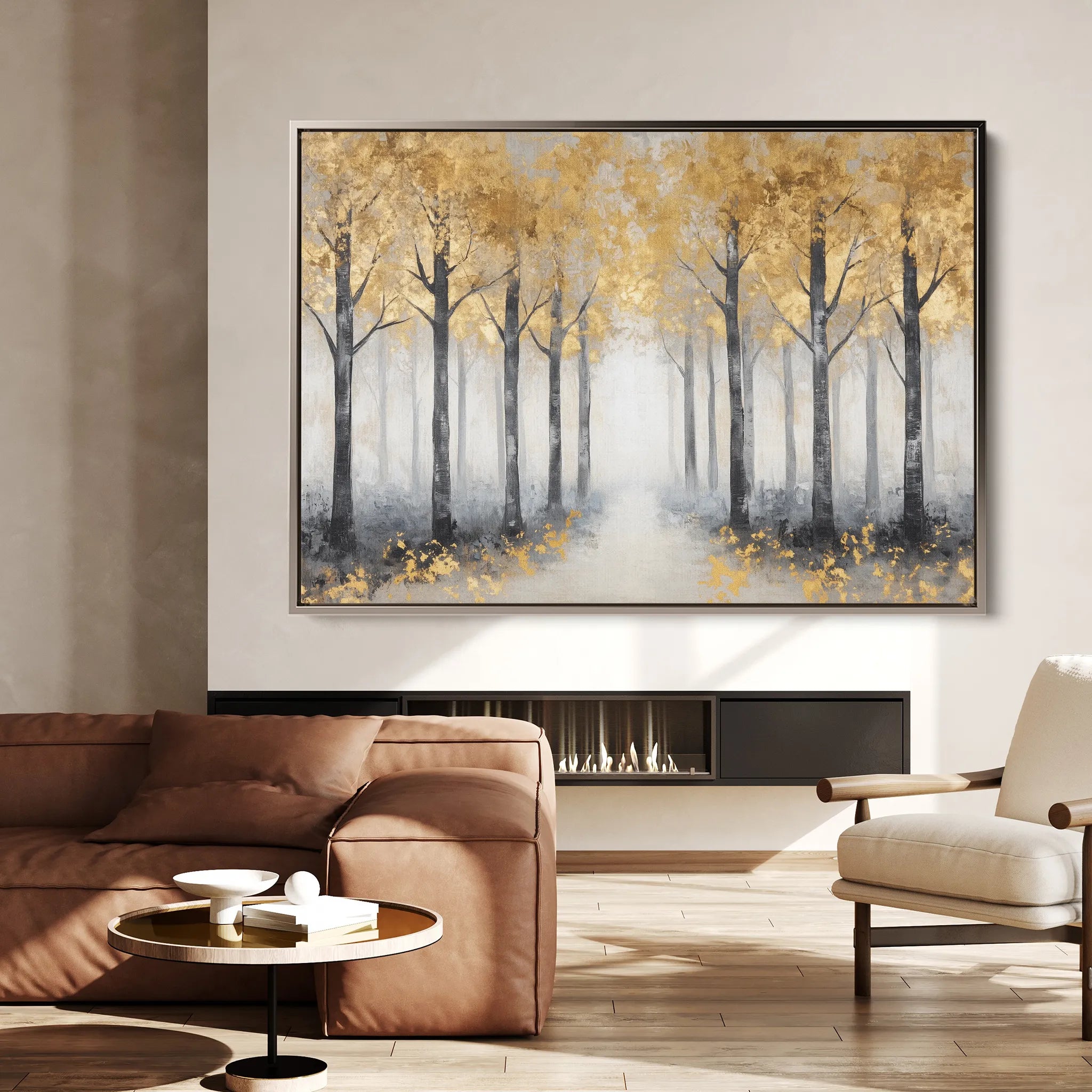 Landscape 344 Canvas Art 18" x 24" / 45 x 60 cm / Black