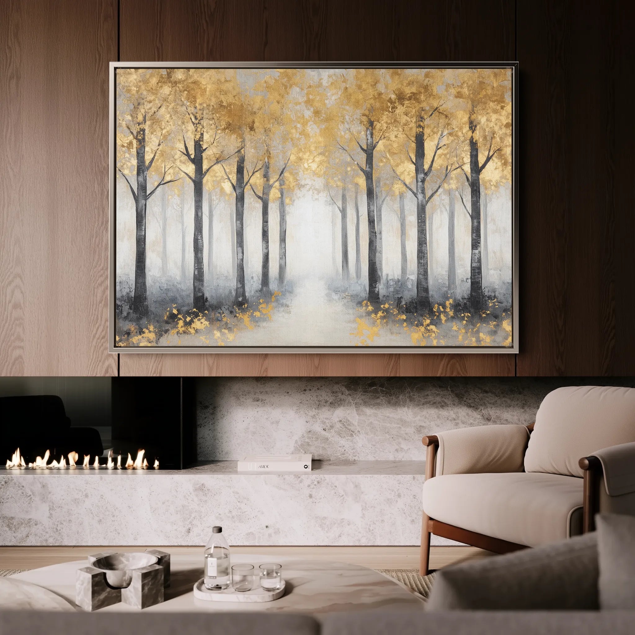 Landscape 344 Canvas Art 18" x 24" / 45 x 60 cm / Black