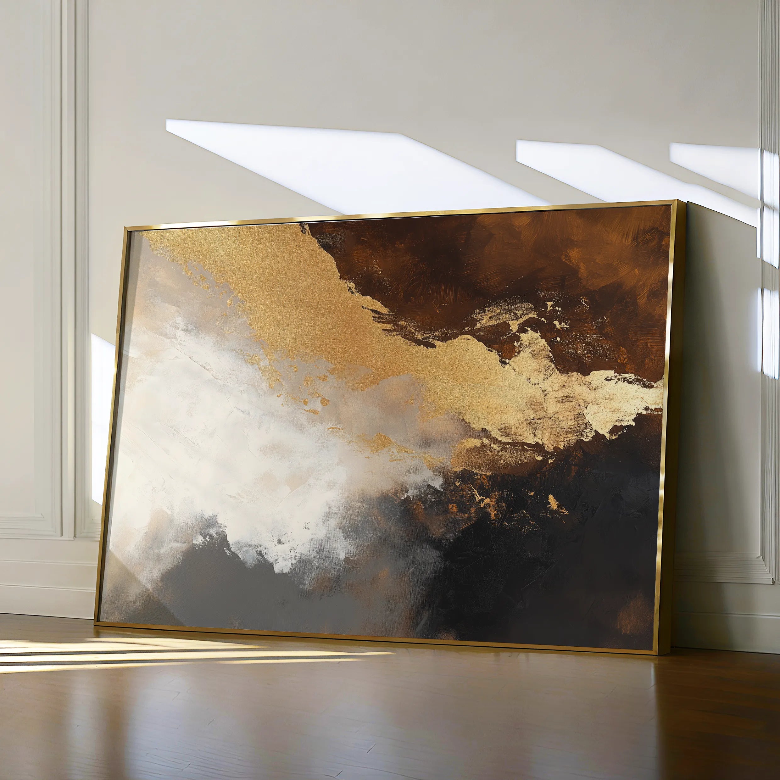 Abstract 345 Canvas Art 18" x 24" / 45 x 60 cm / Black