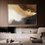 Abstract 345 Canvas Art 60 x 40 cm / Black