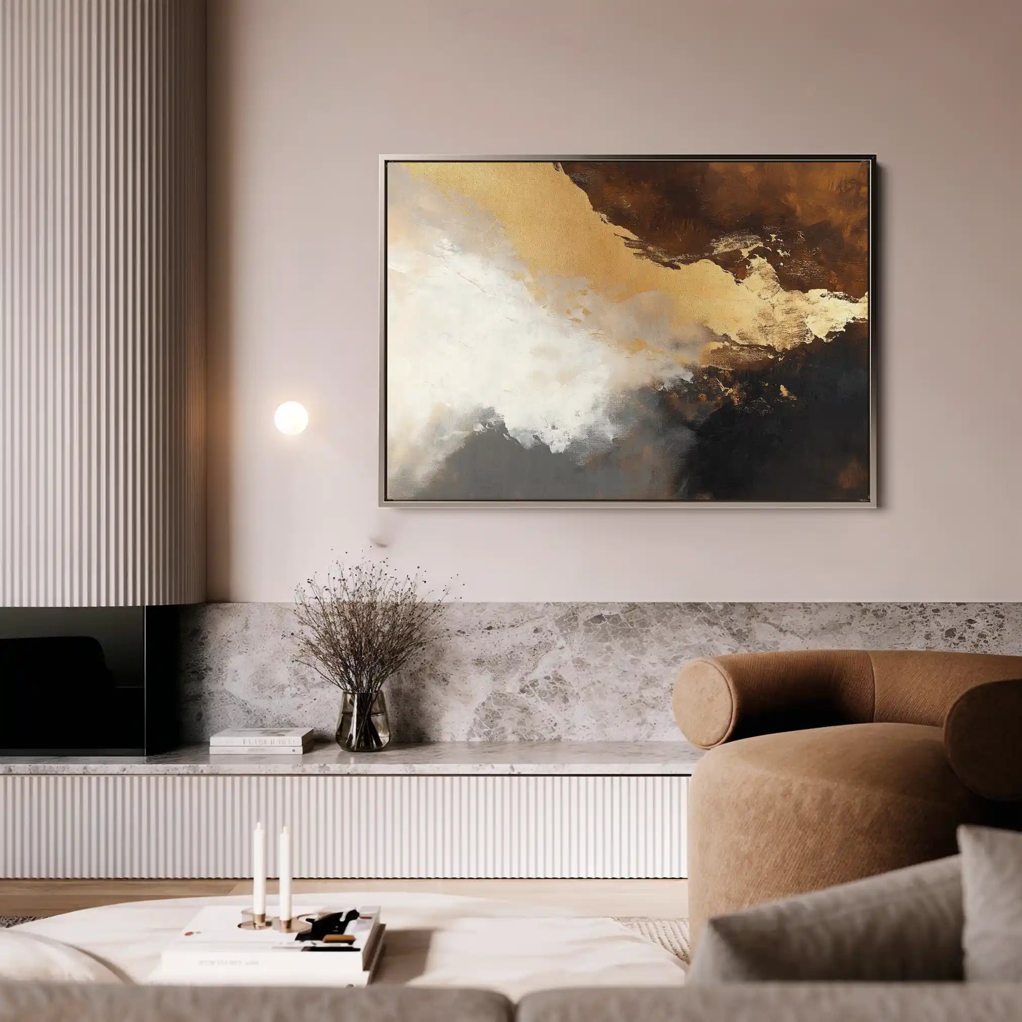 Abstract 345 Canvas Art 60 x 40 cm / Black