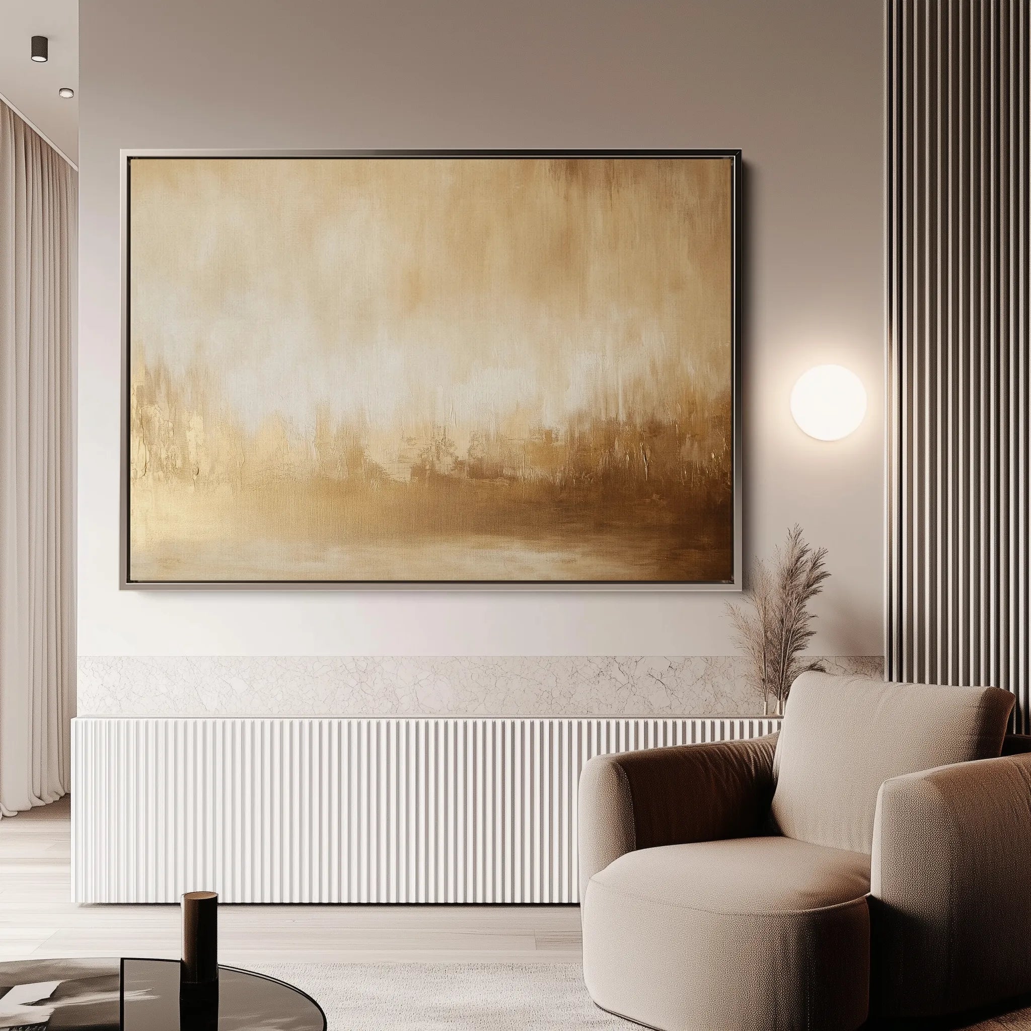 Abstract 346 Canvas Art 18" x 24" / 45 x 60 cm / Black