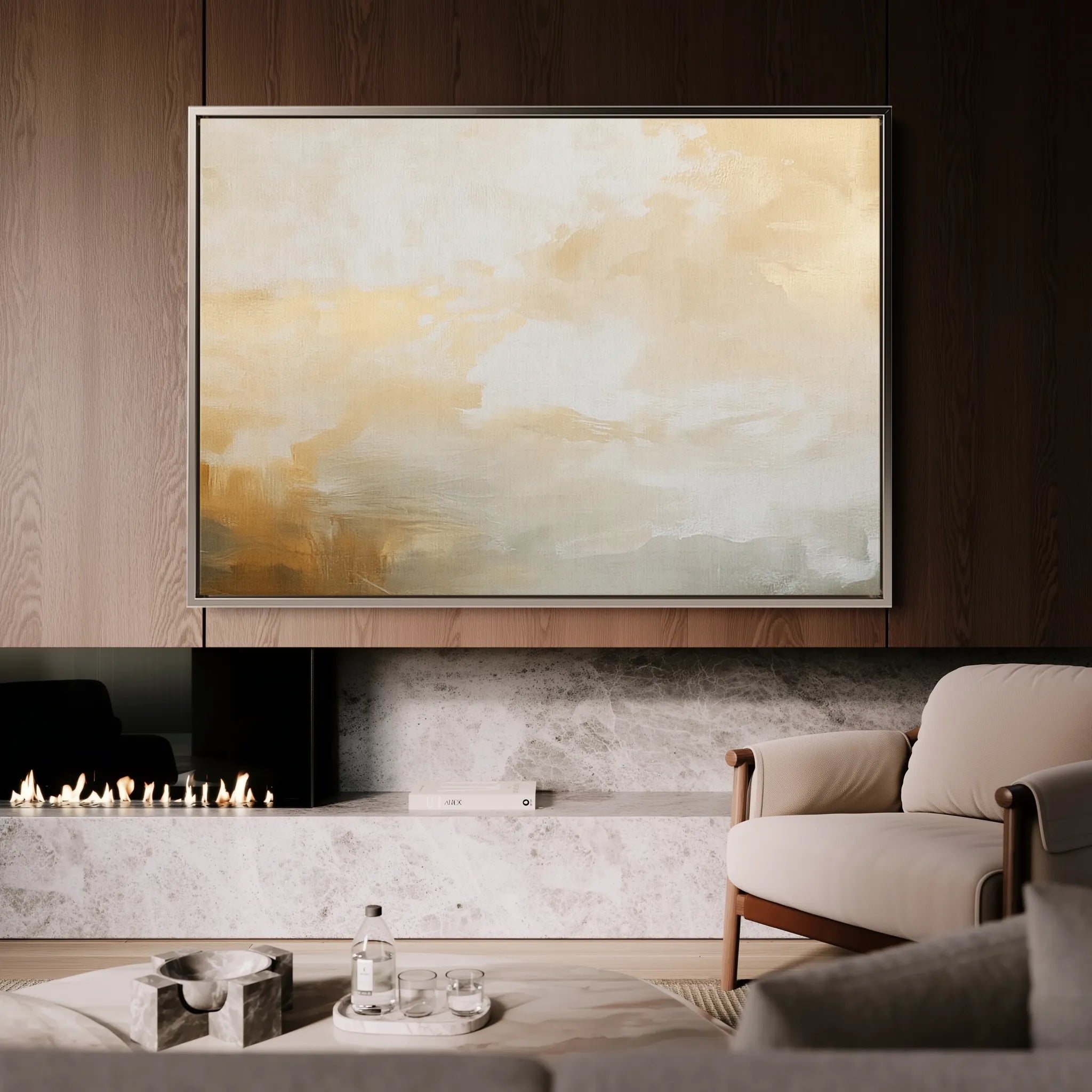 Abstract 347 Canvas Art 18" x 24" / 45 x 60 cm / Black