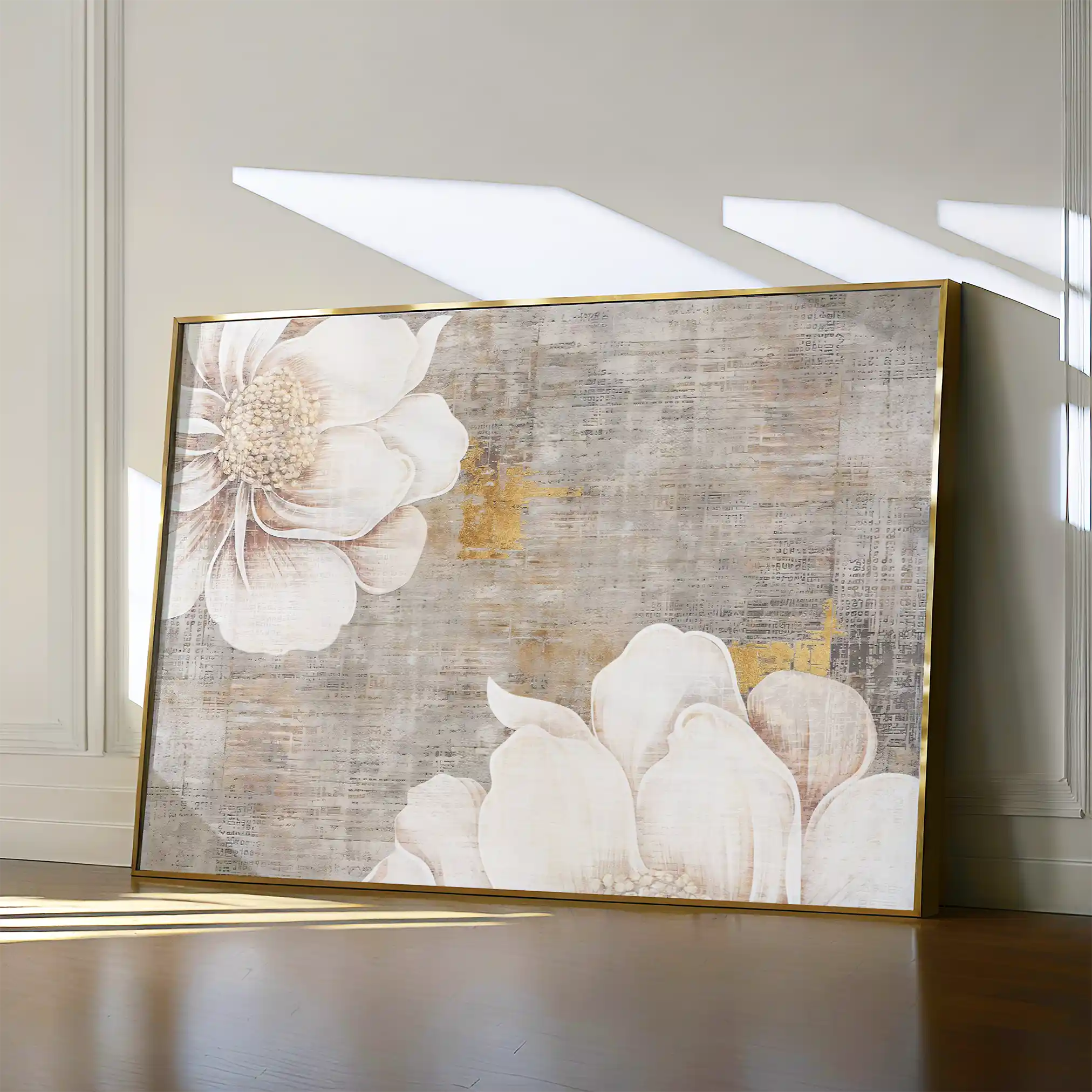 Floral 347 Canvas Art 60 x 40 cm / Black